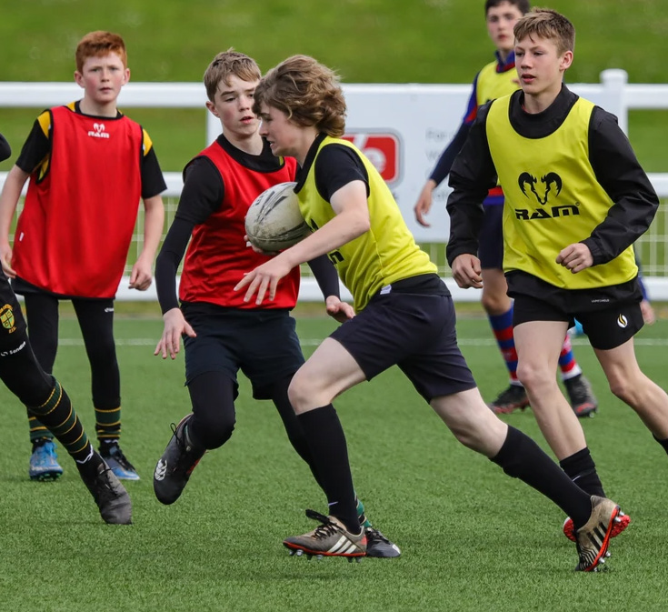 Young players in action at the Switch Rugby Academy