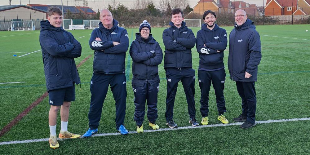 The Switch Rugby team all together on the field